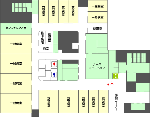 E棟 5階（5E病棟 婦人科）