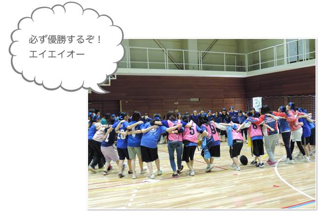 必ず優勝するぞ！エイエイオー